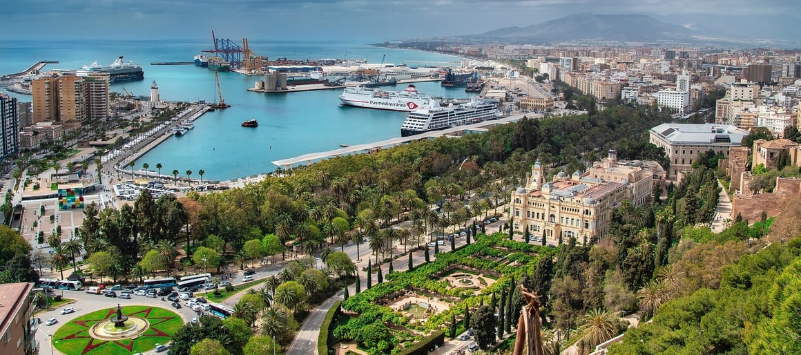 Malaga views over the sea